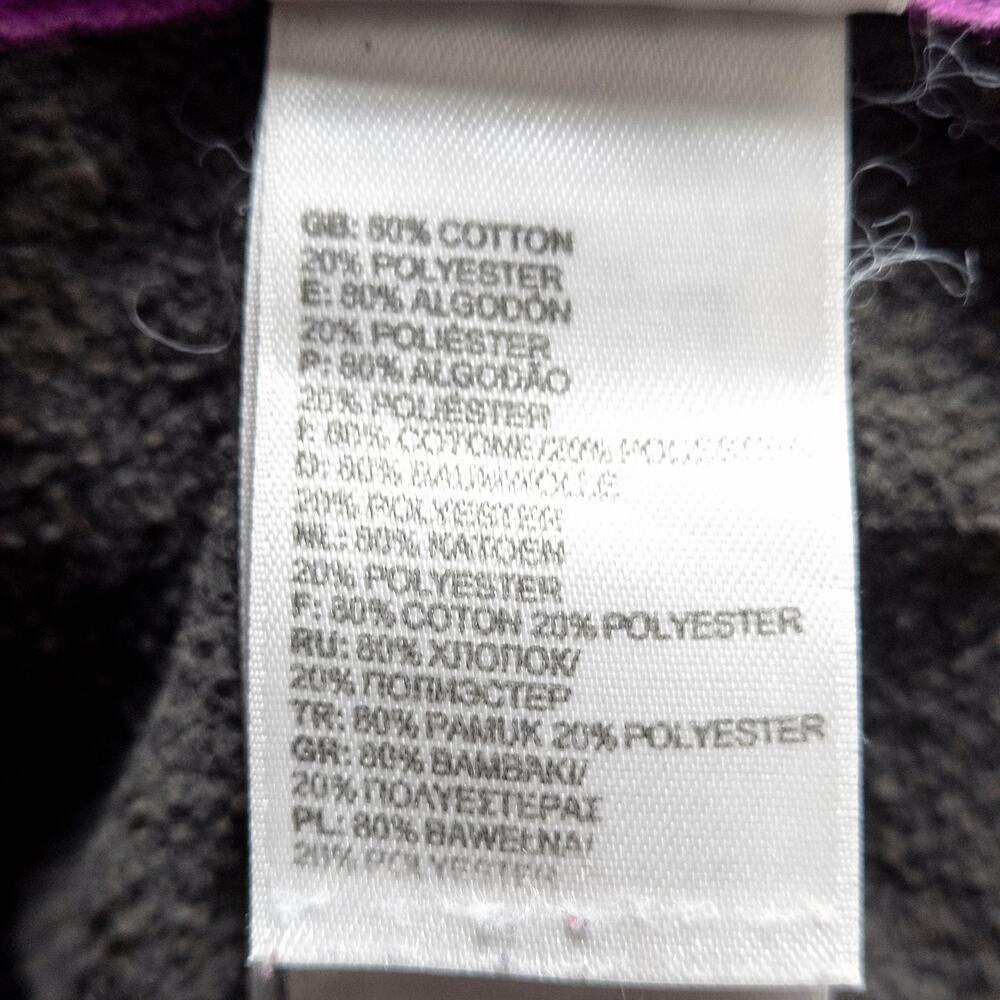 The North Face Gray Fleece Hoodie Rainbow Logo Size L Athleisure Outdoors - Picture 7 of 9
